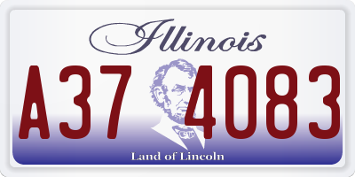 IL license plate A374083