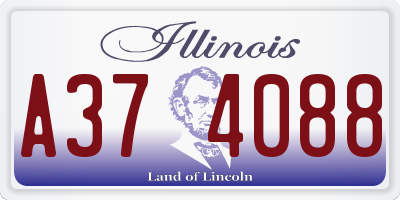 IL license plate A374088