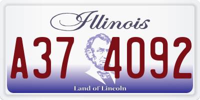 IL license plate A374092