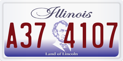 IL license plate A374107