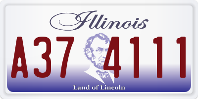 IL license plate A374111
