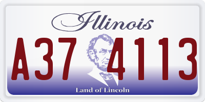IL license plate A374113