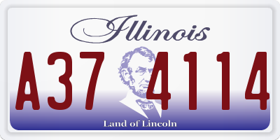IL license plate A374114