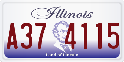IL license plate A374115