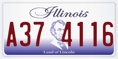 IL license plate A374116