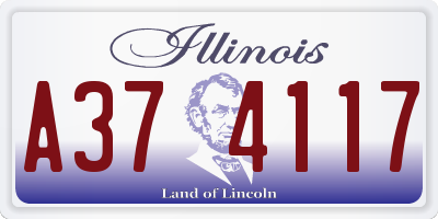 IL license plate A374117