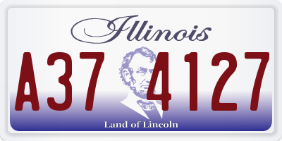 IL license plate A374127