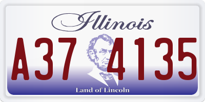 IL license plate A374135