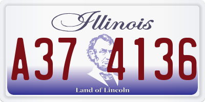 IL license plate A374136