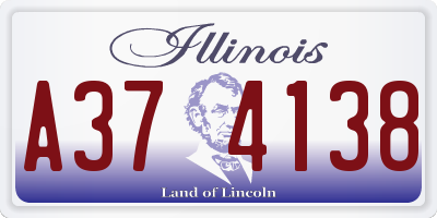 IL license plate A374138