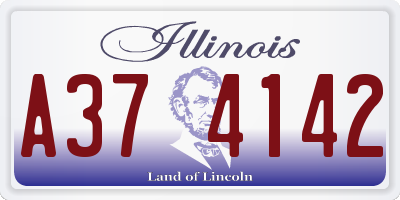 IL license plate A374142