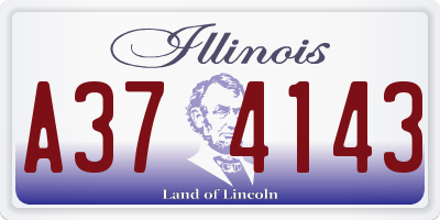 IL license plate A374143