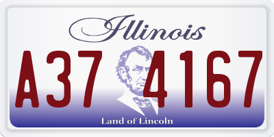 IL license plate A374167