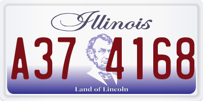 IL license plate A374168