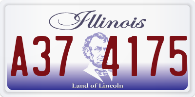 IL license plate A374175