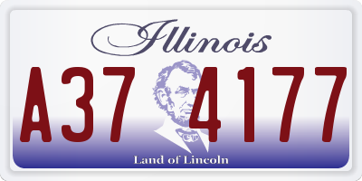 IL license plate A374177