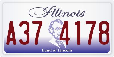 IL license plate A374178