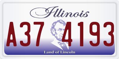 IL license plate A374193