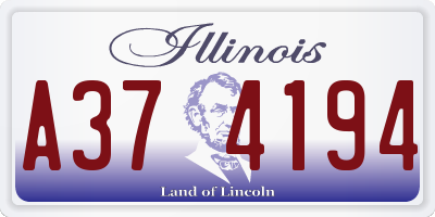 IL license plate A374194