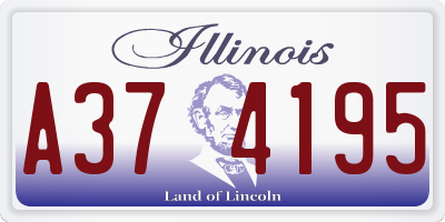 IL license plate A374195