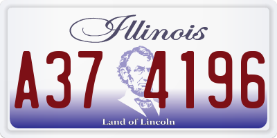 IL license plate A374196