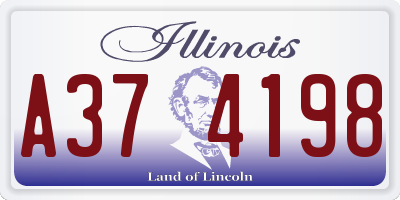 IL license plate A374198