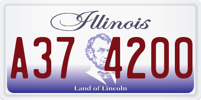 IL license plate A374200