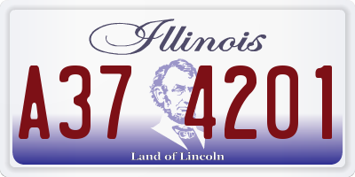IL license plate A374201