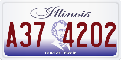IL license plate A374202