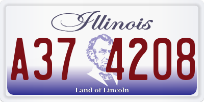 IL license plate A374208