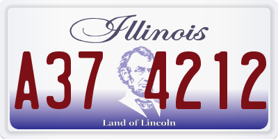 IL license plate A374212