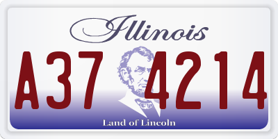 IL license plate A374214