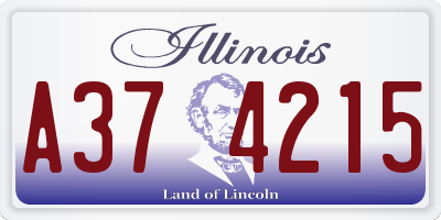 IL license plate A374215