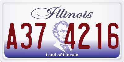 IL license plate A374216