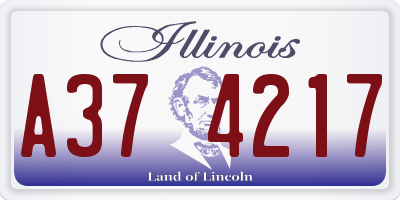IL license plate A374217