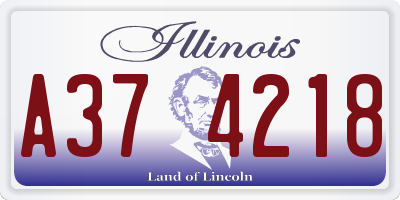 IL license plate A374218