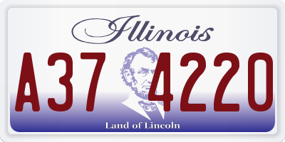 IL license plate A374220