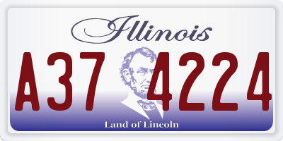 IL license plate A374224