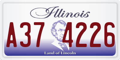 IL license plate A374226
