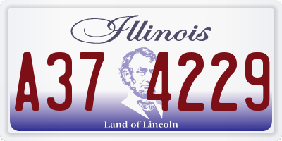 IL license plate A374229