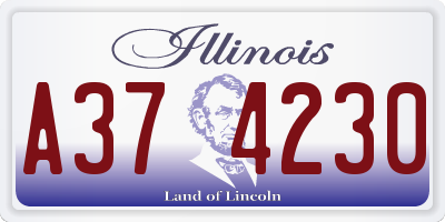 IL license plate A374230