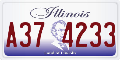 IL license plate A374233