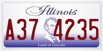 IL license plate A374235