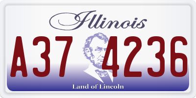 IL license plate A374236