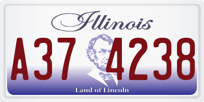 IL license plate A374238