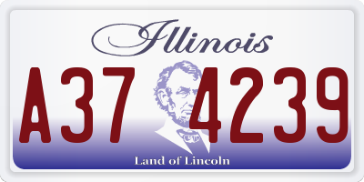 IL license plate A374239