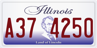IL license plate A374250