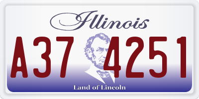IL license plate A374251