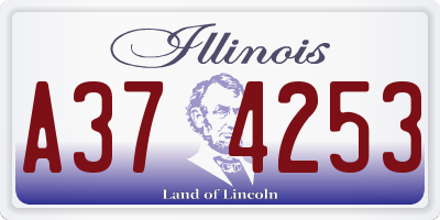 IL license plate A374253