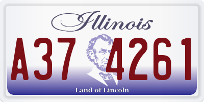 IL license plate A374261